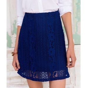 Francesca’s Collection- Alya Dark Blue Lace Skirt